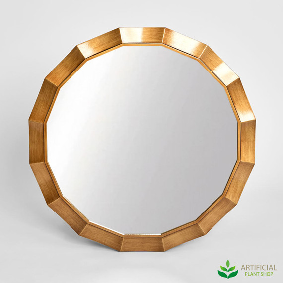 bronze facet octagon mirror 70cm