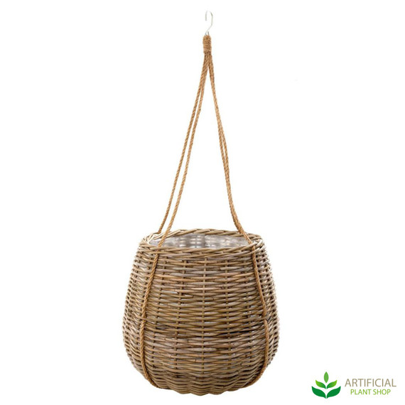natural rattan cancun hanging basket 51cm