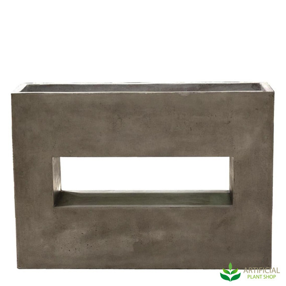 grey concrete wide stand planter 70cm