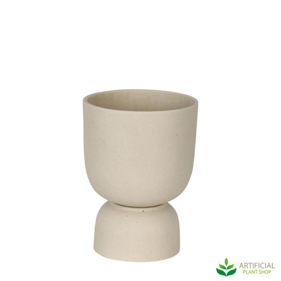 small sand-grey blanche planter 22cm