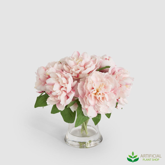 fake pink peonies in vase 30cm