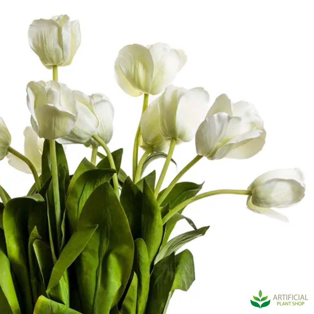 Artificial White Tulip Bundle 72cm