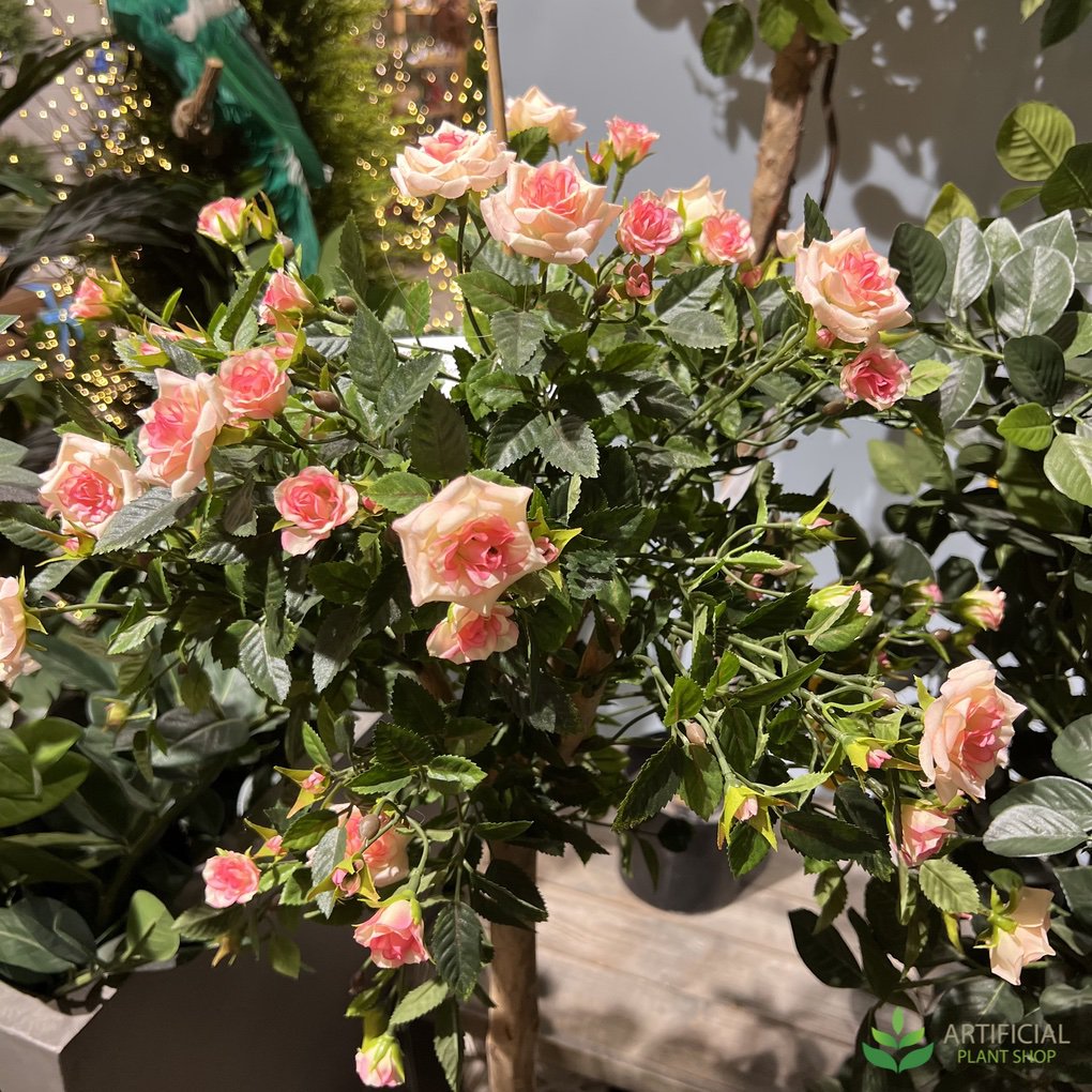 artificial rose bush topiary tree