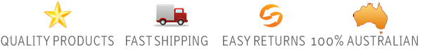 Quality products, fast shipping, easy returns, 100% Australian