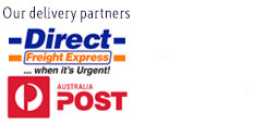 Our delivery partners: Direct Freight Express and Australia Post