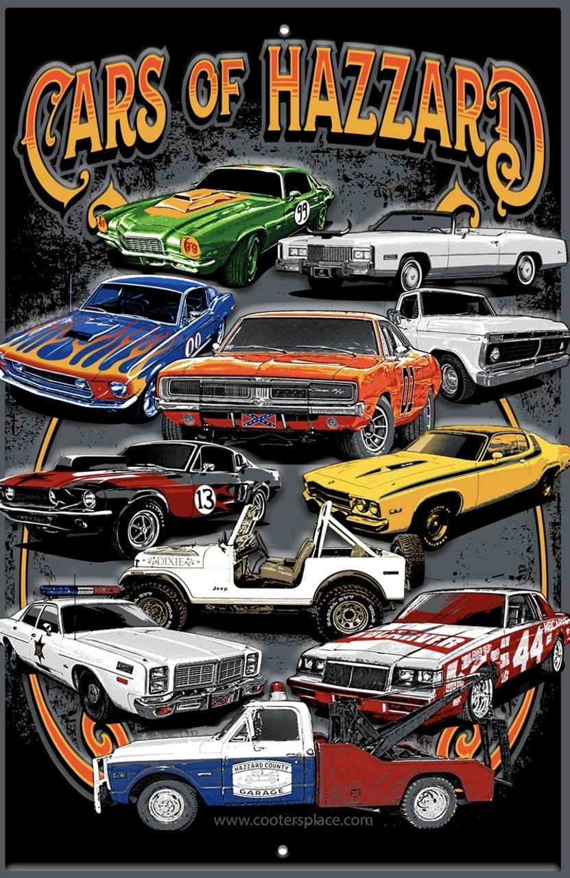 Postcard Cars of Hazzard