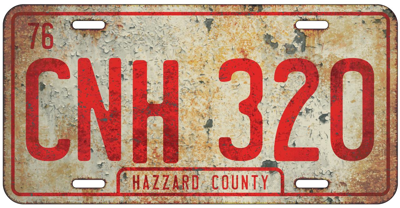 Rustic Cnh 320 License Plate General Lee Plate Cooters Place 8096