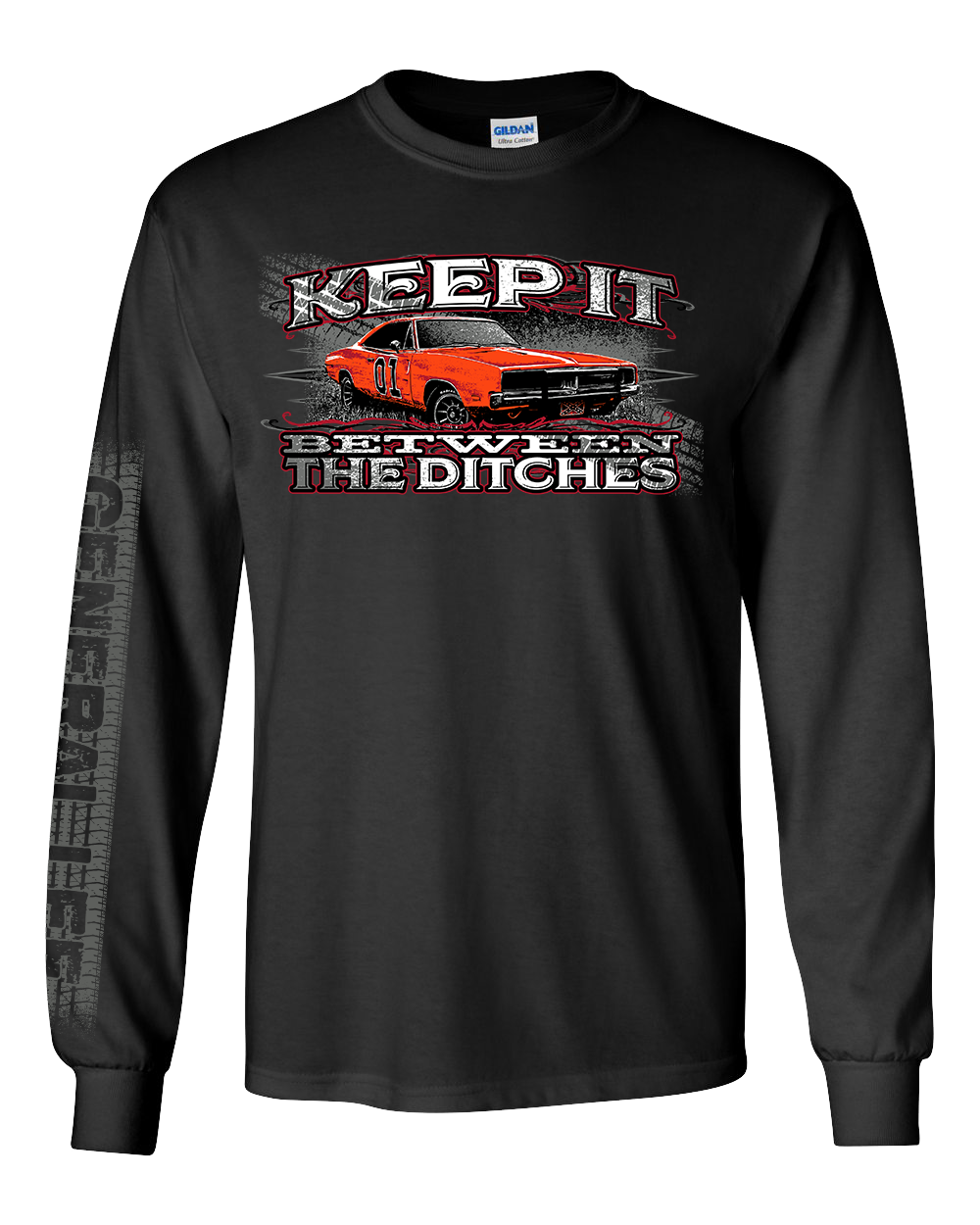 llica  Field Advantage Tシャツ XL Keep It Between the Ditches Long Sleeve T-Shirt - Cooter's Place