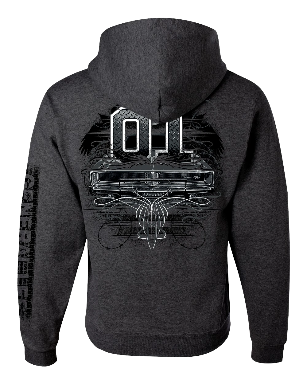 トップス GallyRoll iconic logo print hoodie s General Lee 01 Tattoo Pullover Hoodie - Cooter's Place