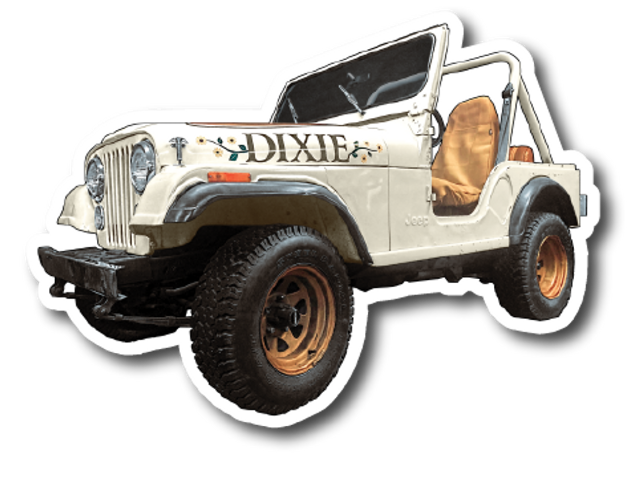 Die Cut Magnet Dixie Jeep Cooter's Place