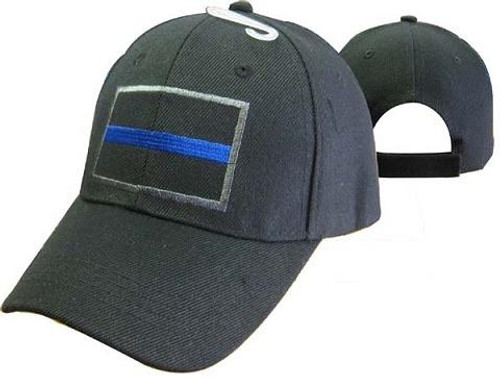 Blue Line Embroidered Hat