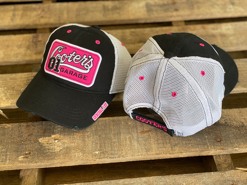 Cooter's Garage Patch Trucker Hat (Black/Pink)