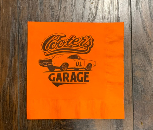 Napkin Cooter's Garage General Lee