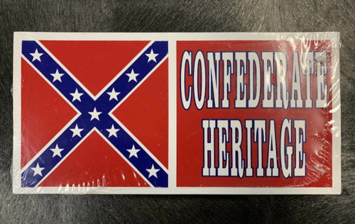Confederate Heritage Bumper Sticker Confederate Heritage Bumper Sticker