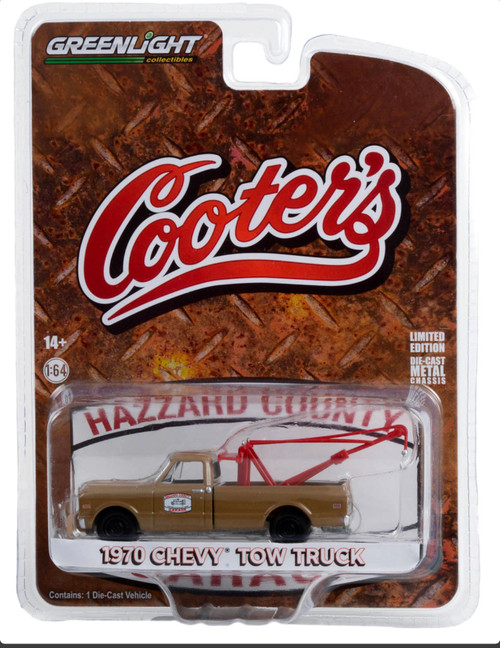 Autographed by Ben “Cooter” Jones 1:64 Die-Cast Cooter’s 1970 Chevy Brown Tow Truck