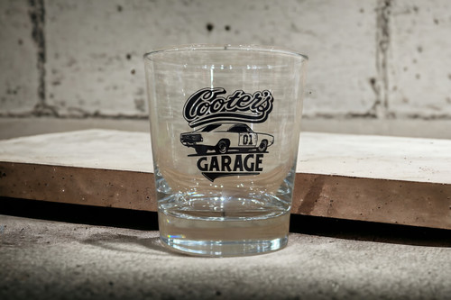 Cooter's Garage General Lee Rocks Glass