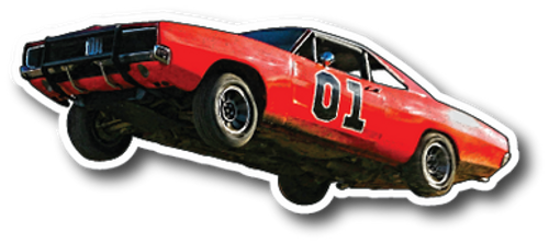 Jumping General Lee Die Cut Magnet