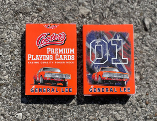 General Lee W/Flag Playing Cards