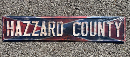 Rebel Flag Hazzard County Street Sign 5 X 24
