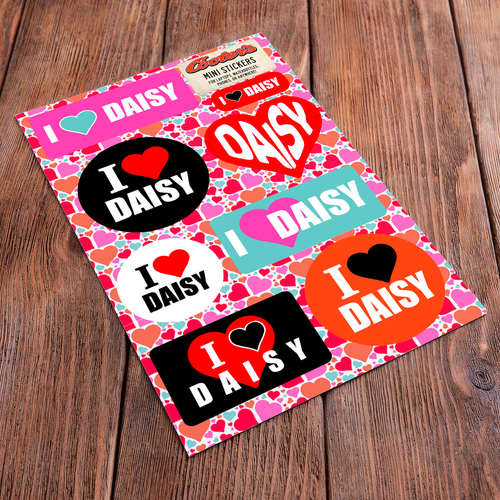 I Heart Daisy Sticker Sheet