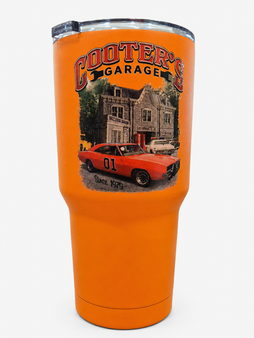 Cooter's Garage General Lee Double Insulated Tumbler 30oz -orange