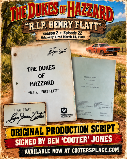 Script "RIP Henry Flatt" - Autographed by Ben Jones