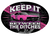 Sticker Keep It Between The Ditches Black/Pink Oval