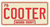 Cream/Red Cooter License Plate