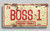 Rustic BOSS-1 License Plate (Boss Hogg's Caddy)