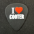 I Heart Cooter Black Guitar Pick