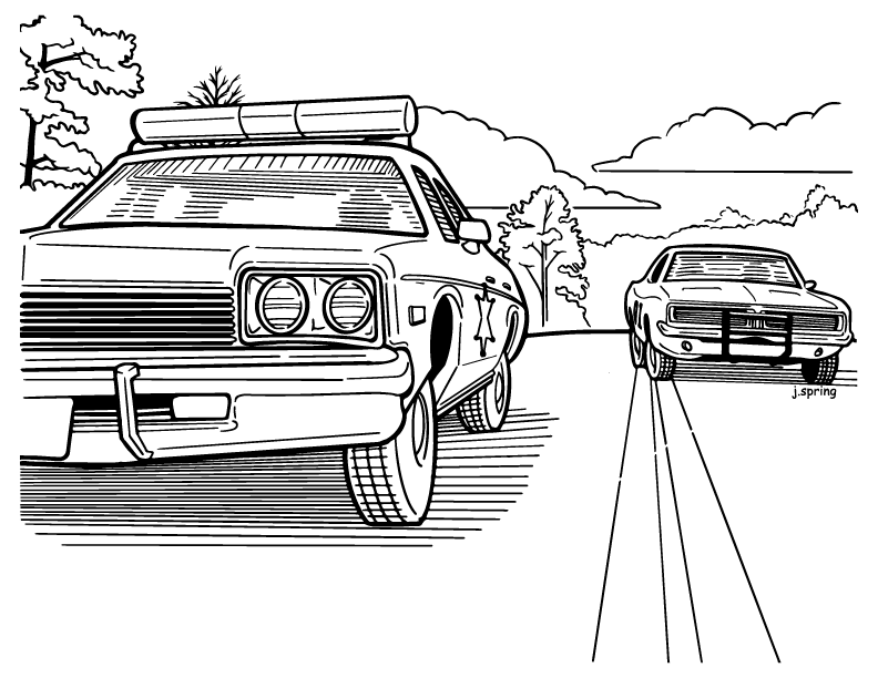 coloring page general lee and sheriff