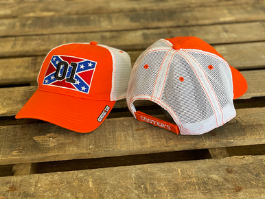 Cooter's Flag 01 Orange Trucker Hat - Cooter's Place