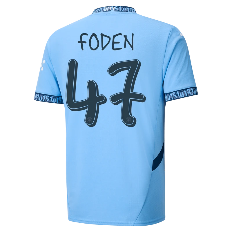 FODEN #47 Manchester City 24/25 Stadium Men's Home Shirt - Man City Font