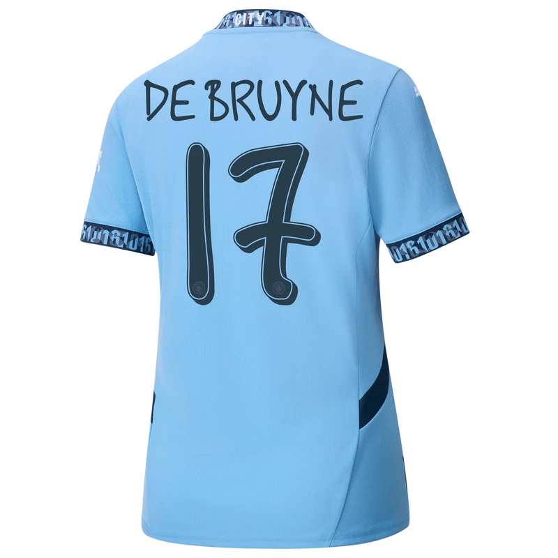 DE BRUYNE #17 Manchester City 24/25 Women's Home Shirt - Man City Font
