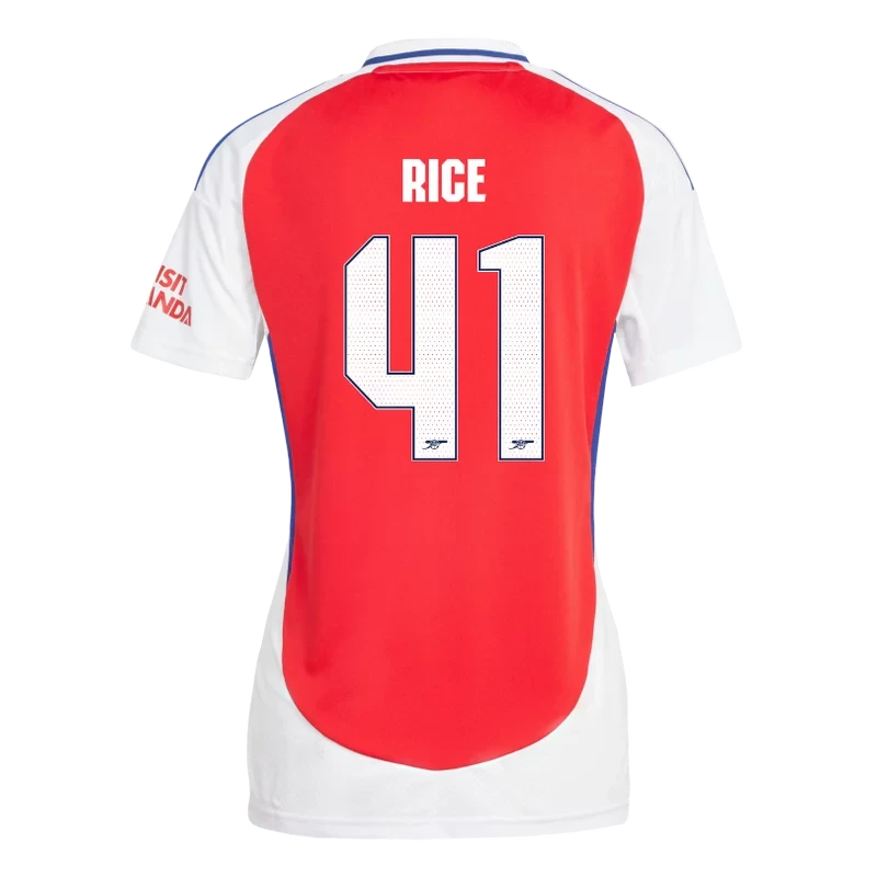 RICE #41 Arsenal 24/25 Women's Home Shirt - Arsenal Font