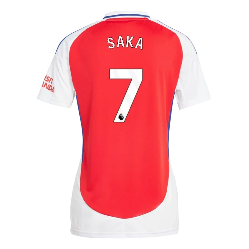 SAKA #7 Arsenal 24/25 Women's Home Shirt - PL Font