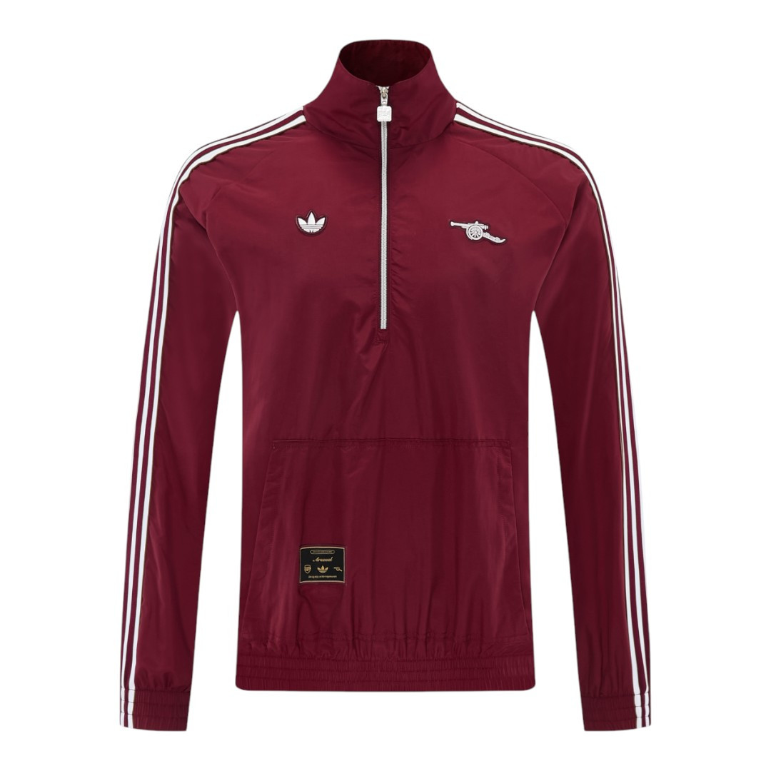 Arsenal 25/26 Men's Maroon Half Zip Jacket
