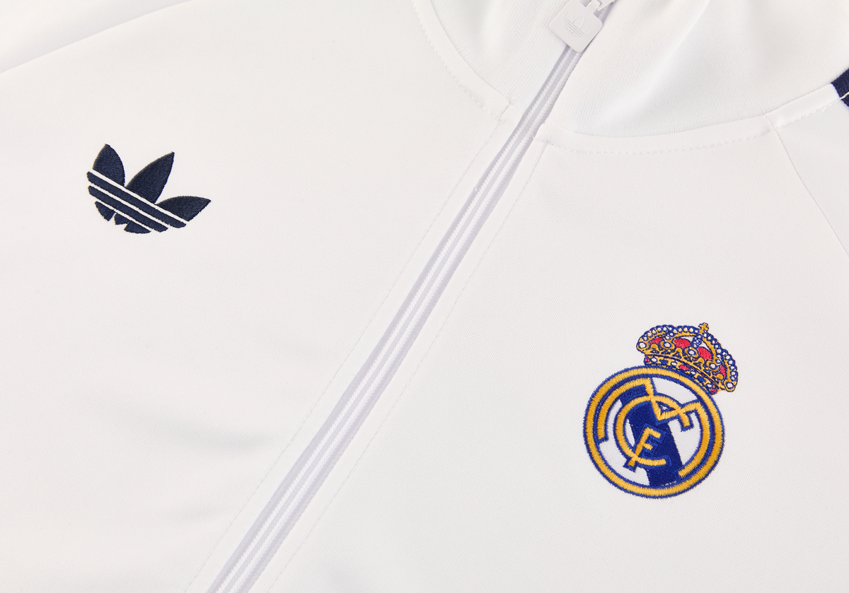 Real Madrid 26/27 Men's White Long Zip Jacket