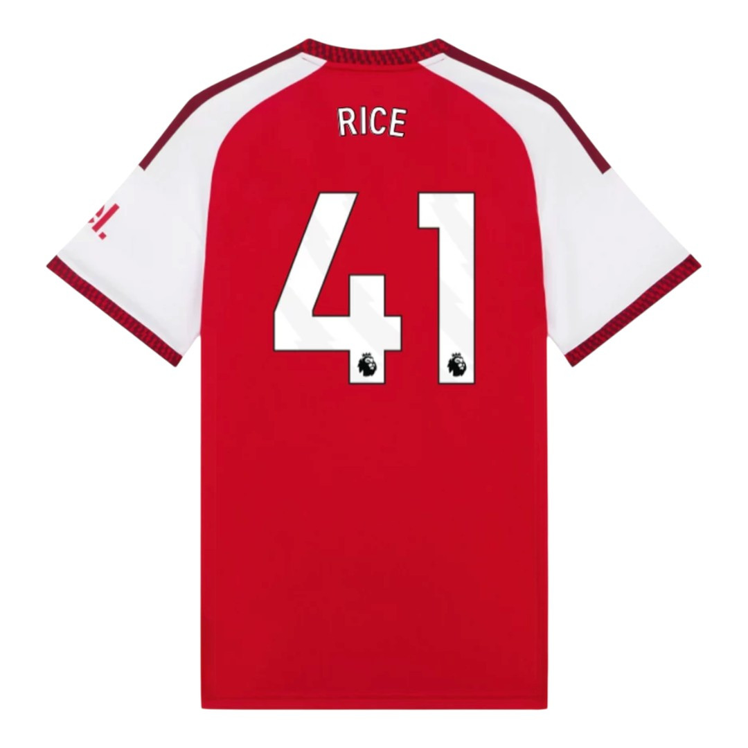 RICE #41 Arsenal 26/27 Stadium Men's Home Shirt - PL Font