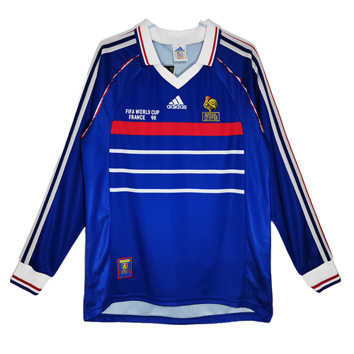 France 1998 Men's Home Retro Long Sleeve Shirt