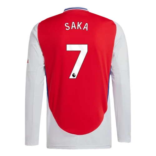 SAKA #7 Arsenal 24/25 Men's Home Long Sleeve Shirt - PL Font