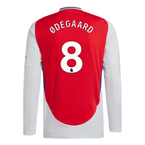 ØDEGAARD #8 Arsenal 24/25 Men's Home Long Sleeve Shirt - PL Font