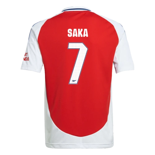 SAKA #7 Arsenal 24/25 Kid's Home Shirt and Shorts - Arsenal Font