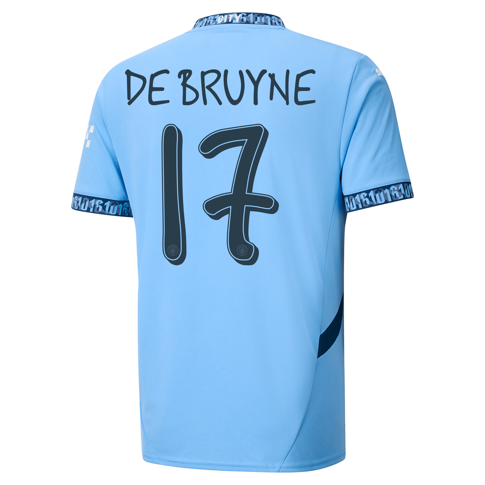 DE BRUYNE #17 Manchester City 24/25 Stadium Men's Home Shirt - Man City Font