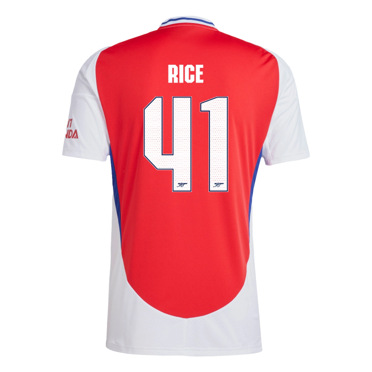 RICE #41 Arsenal 24/25 Stadium Men's Home Shirt - Arsenal Font