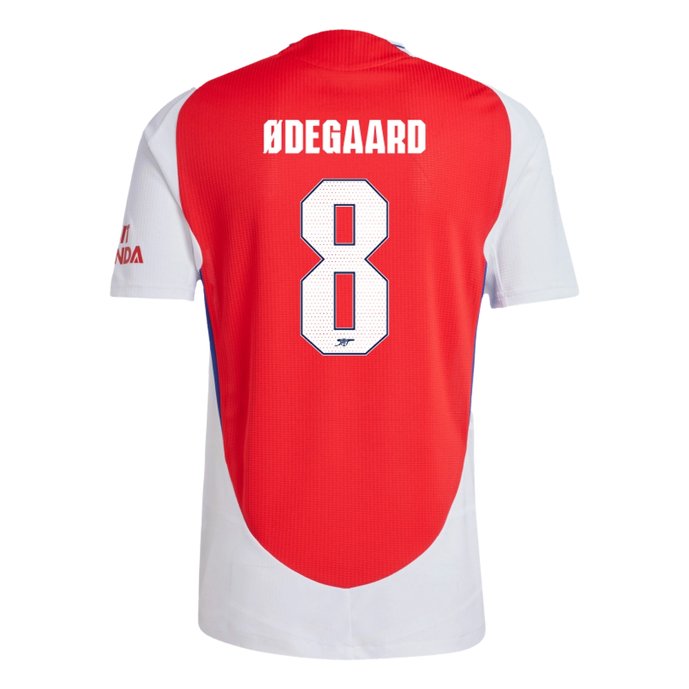 ØDEGAARD #8 Arsenal 24/25 Authentic Men's Home Shirt - Arsenal Font