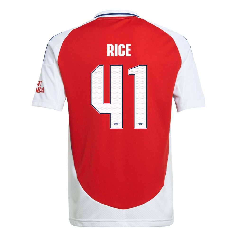 RICE #41 Arsenal 24/25 Kid's Home Shirt and Shorts - Arsenal Font