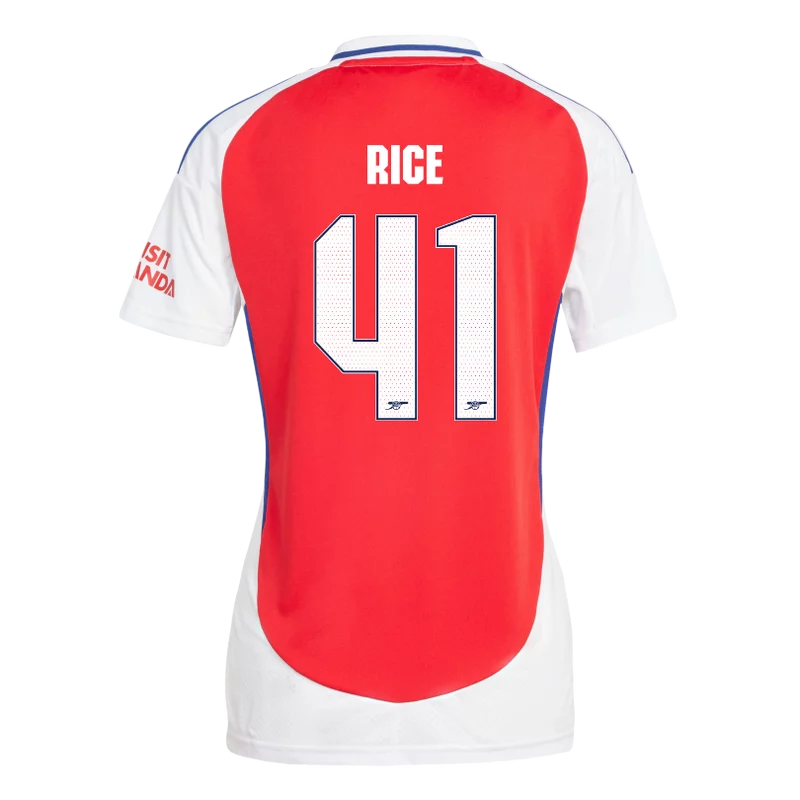 RICE #41 Arsenal 24/25 Women's Home Shirt - Arsenal Font