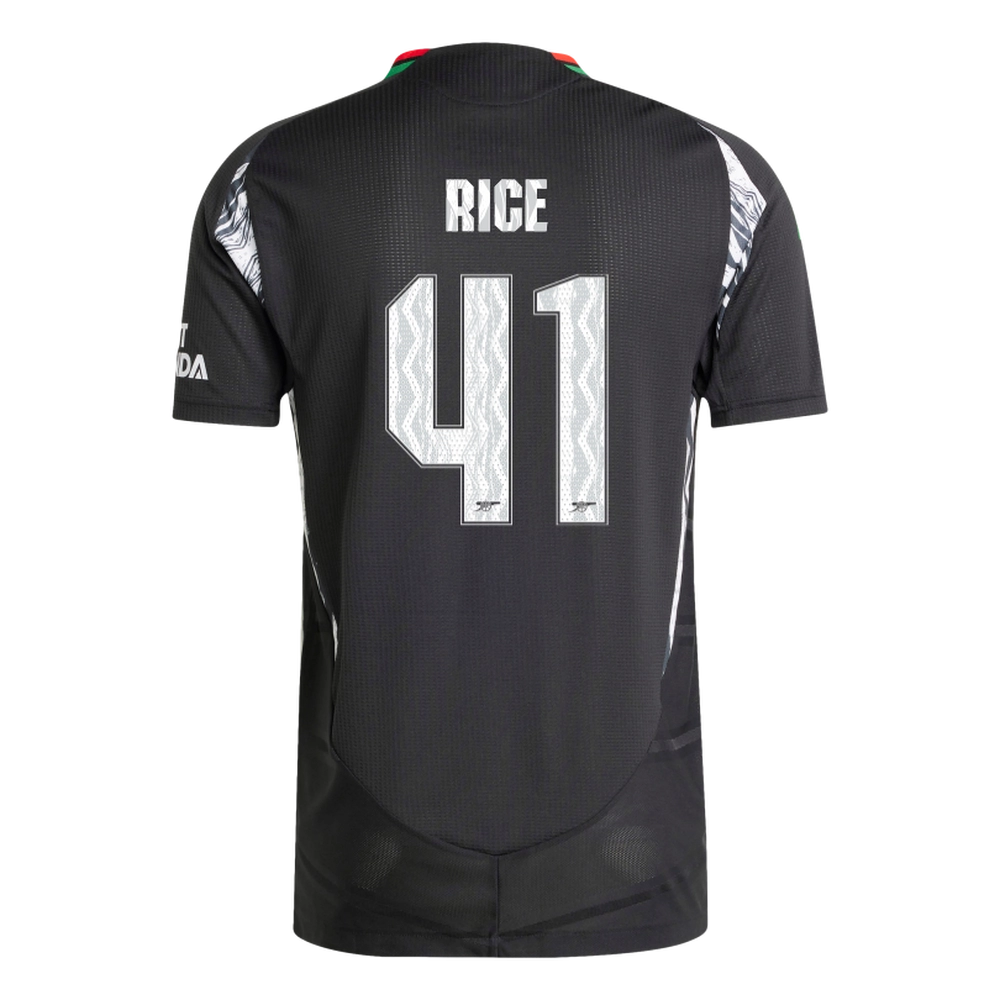 RICE #41 Arsenal 24/25 Authentic Men's Away Shirt - Arsenal Font