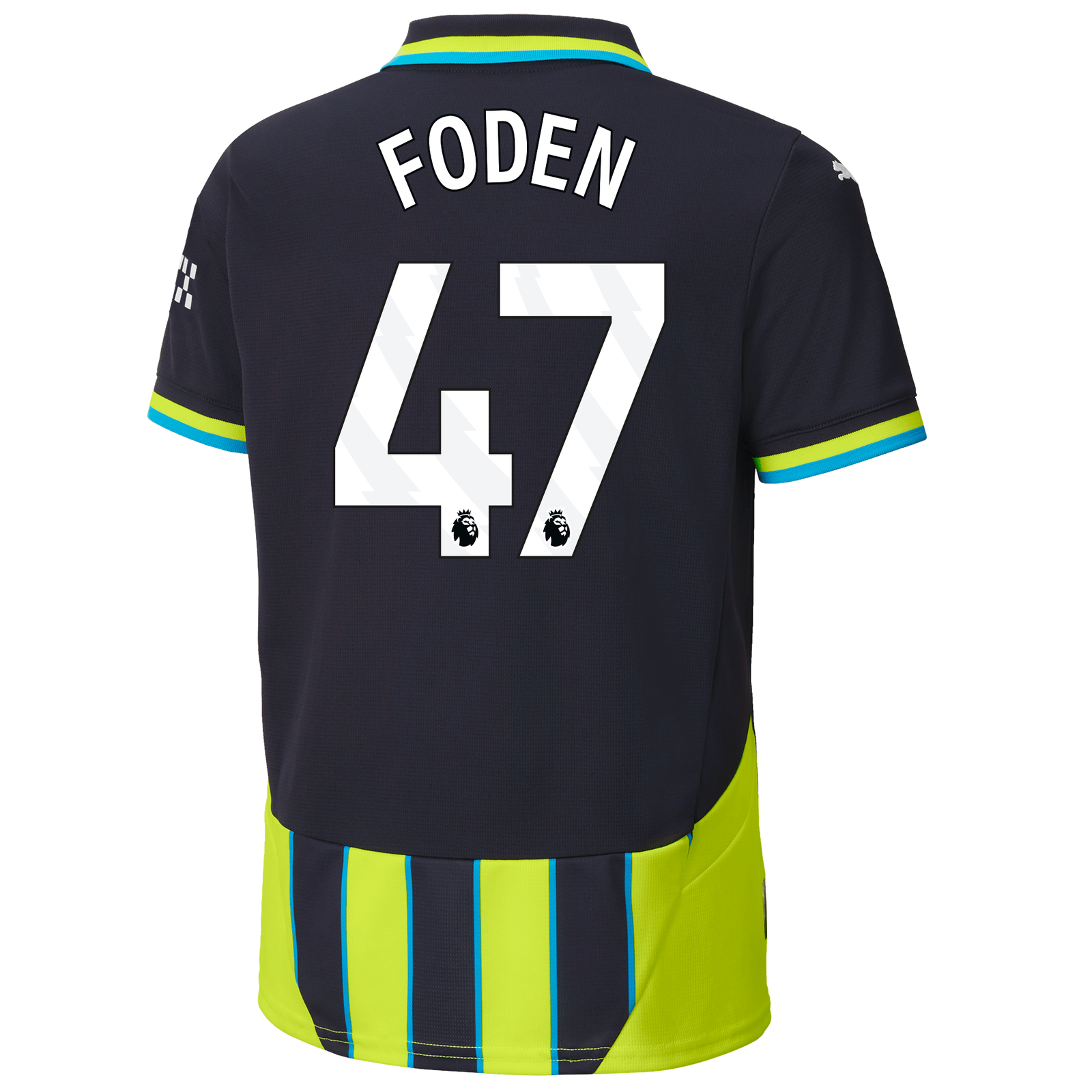 FODEN #47 Manchester City 24/25 Kid's Away Shirt and Shorts - PL Font